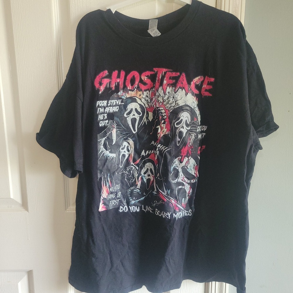 Scream Ghostface Crewneck Short Sleeve Tshirt Sz 2XL Gildan Graphic